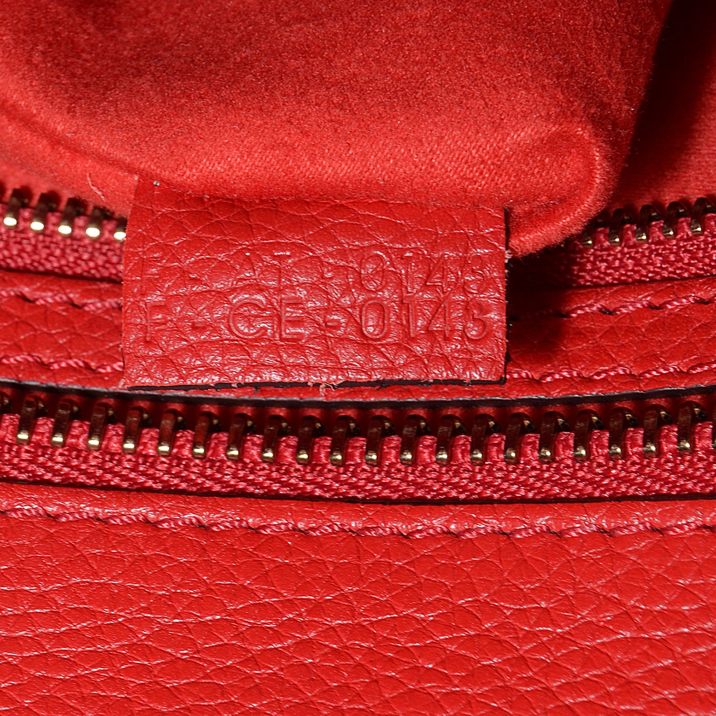 Drummed Leather Micro Luggage Coquelicot