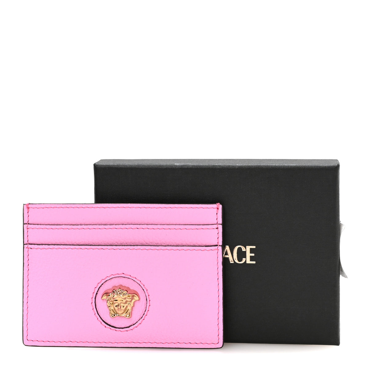 Versace Vitello Medusa Card Holder Pink Paradise 7 of 7