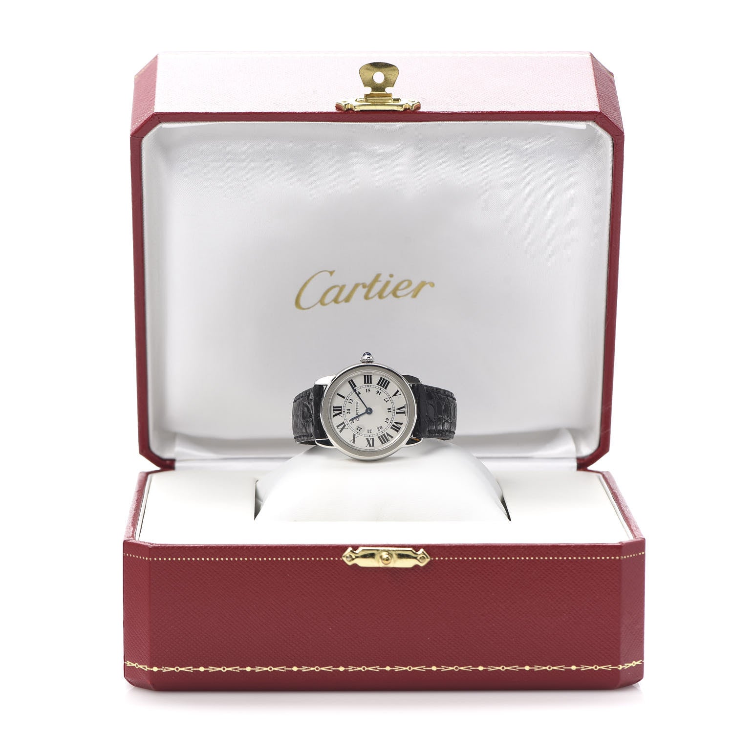 Cartier Stainless Steel Alligator 29mm Ronde Solo Quartz Watch 8 of 8