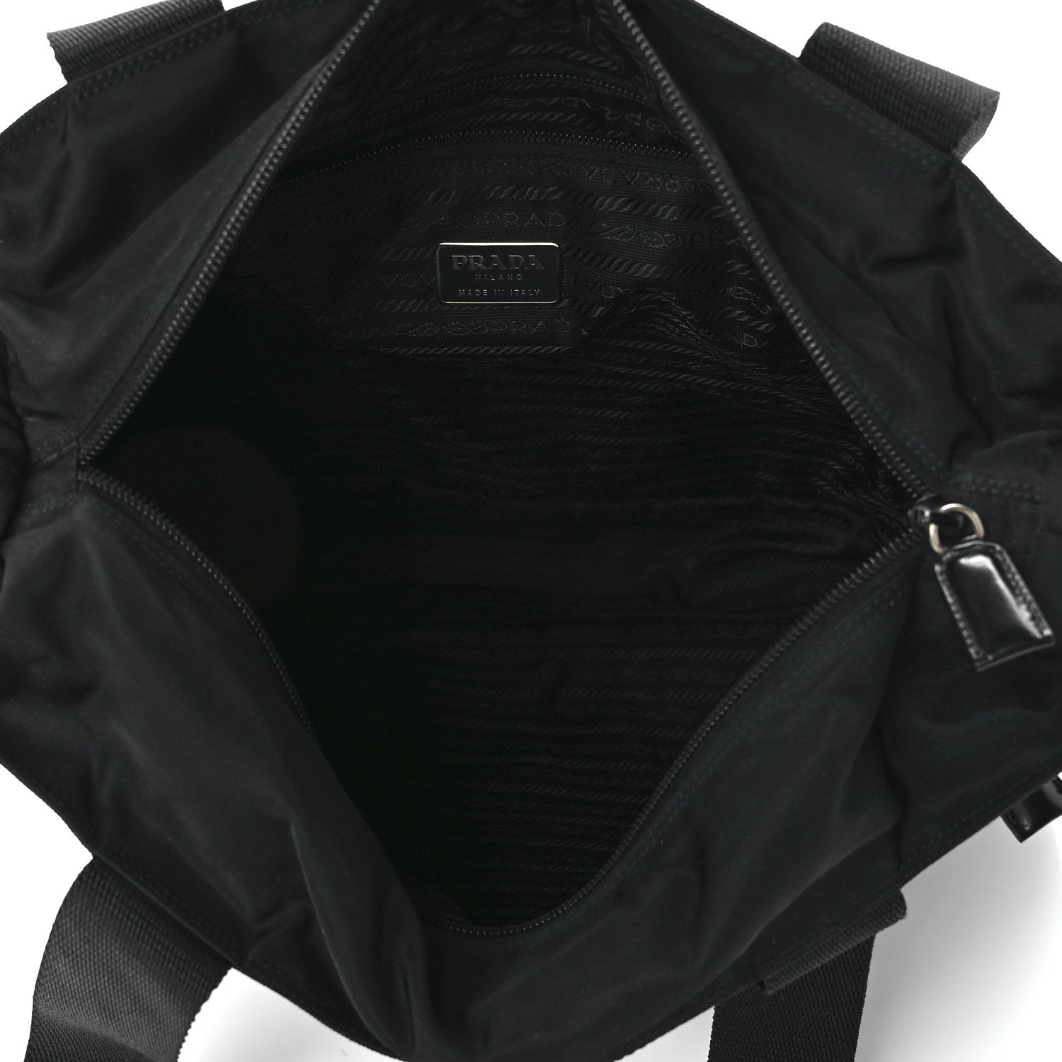 Prada Nylon Vela Large Zip Tote Black 5 of 11