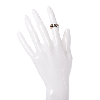 Cartier 18K Pink Yellow White Gold Classic Trinity Ring 47 4 2 of 5
