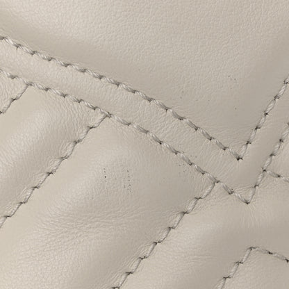 Gucci Calfskin Matelasse Mini GG Marmont 2.0 Bucket Bag White 12 of 13