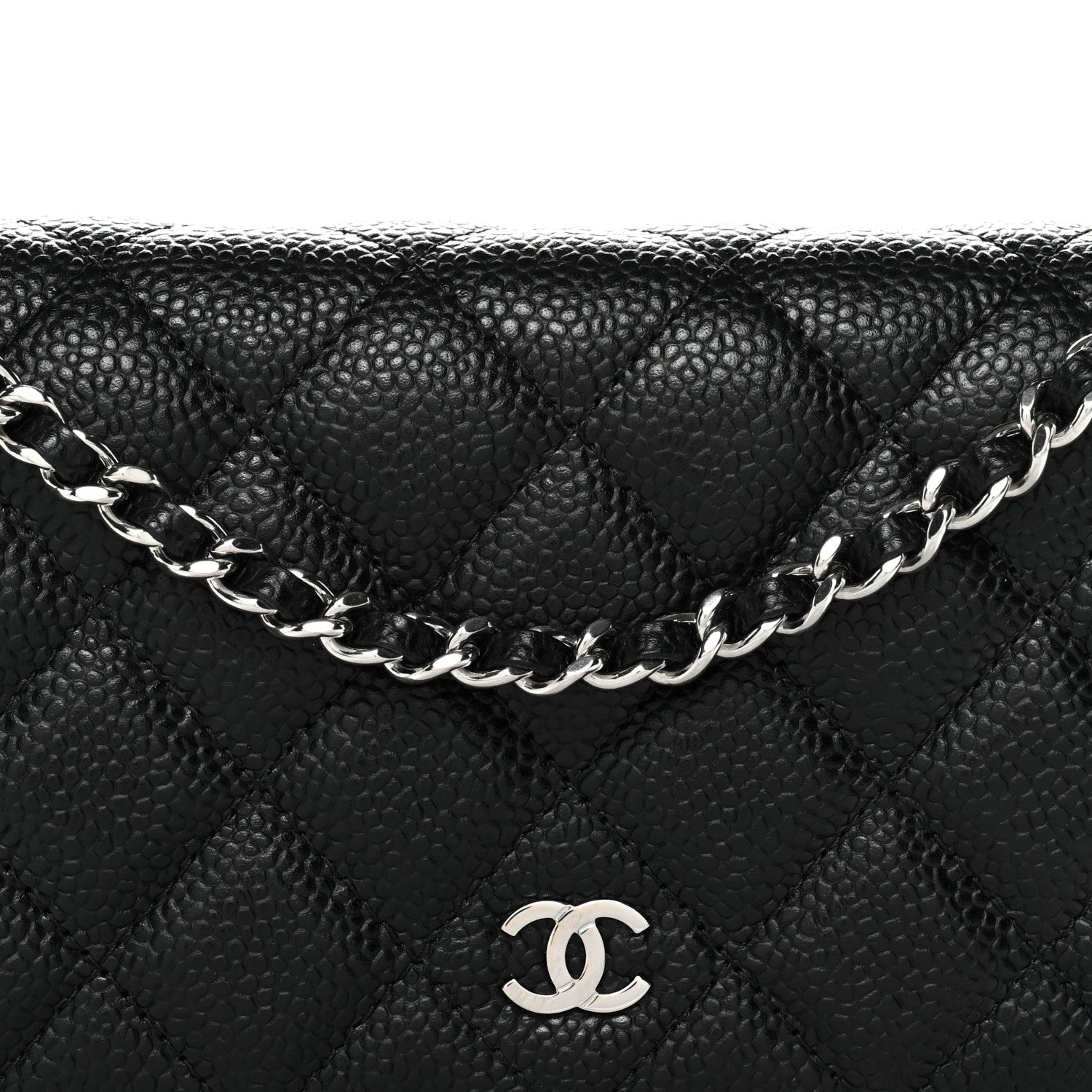 Chanel Caviar Quilted Wallet on Chain WOC Black 9 of 12