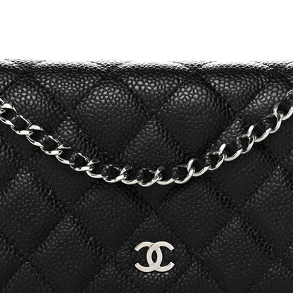 Chanel Caviar Quilted Wallet on Chain WOC Black 9 of 12