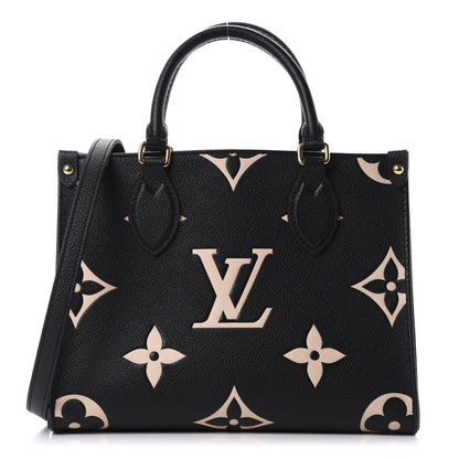 Louis Vuitton Empreinte Monogram Giant Onthego PM Black Beige 1 of 10