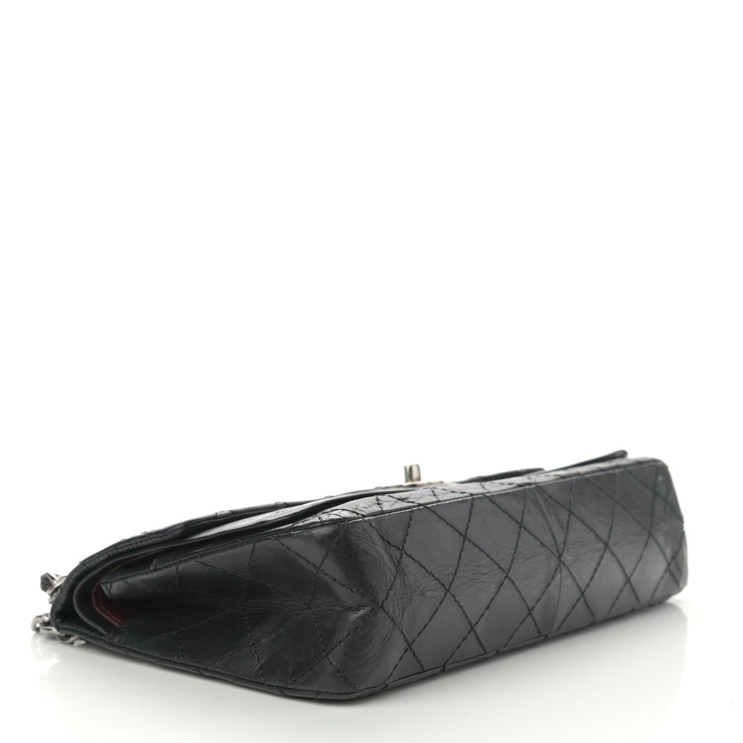 Chanel Aged Calfskin Quilted Medium Double Flap Black 4 of 12