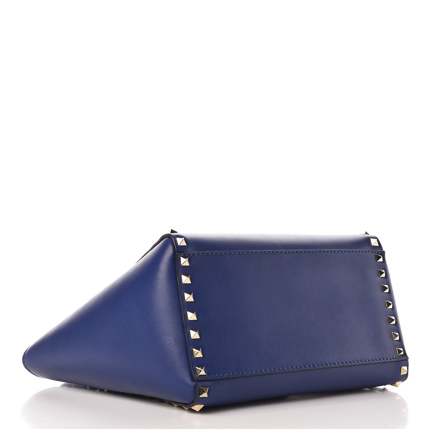 Vitello Small Rockstud Double Handle Tote Blue China