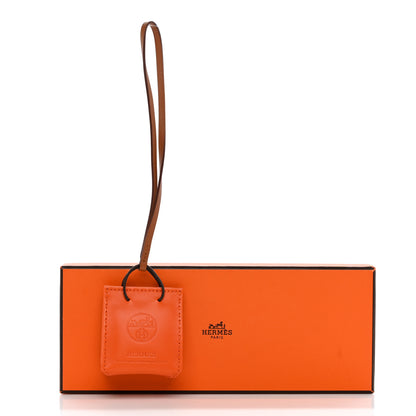 Hermes Milo Lambskin Swift Shopping Bag Charm Feu Gold 5 of 5