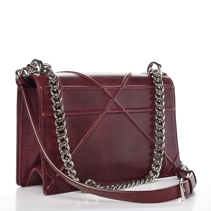 Christian Dior Calfskin Medium Diorama Flap Bag Burgundy 3 of 14