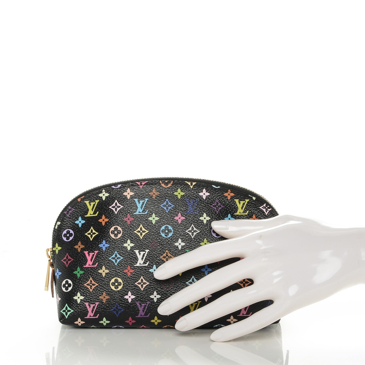 Louis Vuitton Monogram Multicolor Cosmetic Pouch Black Grenade 2 of 6