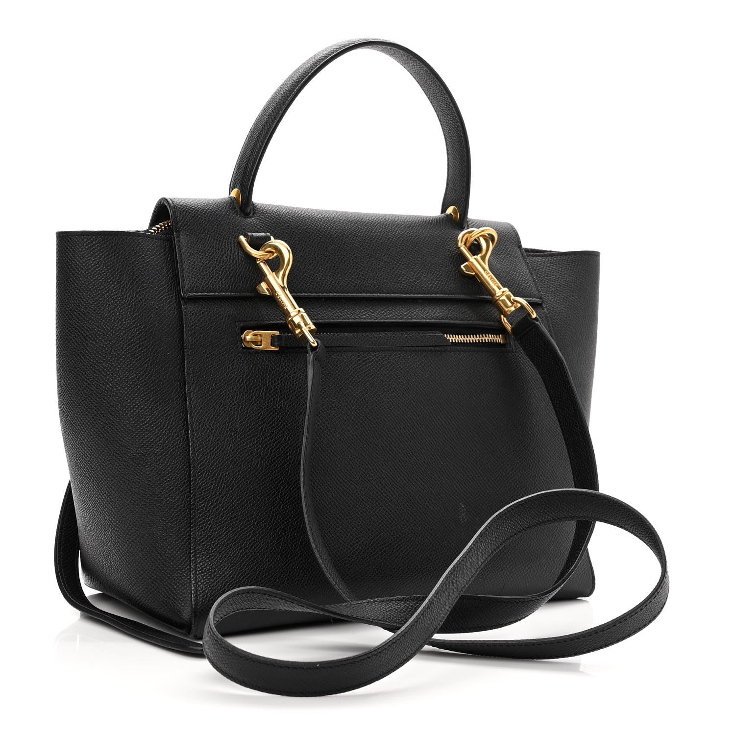 Celine Grained Calfskin Micro Belt Bag Black 3 of 12