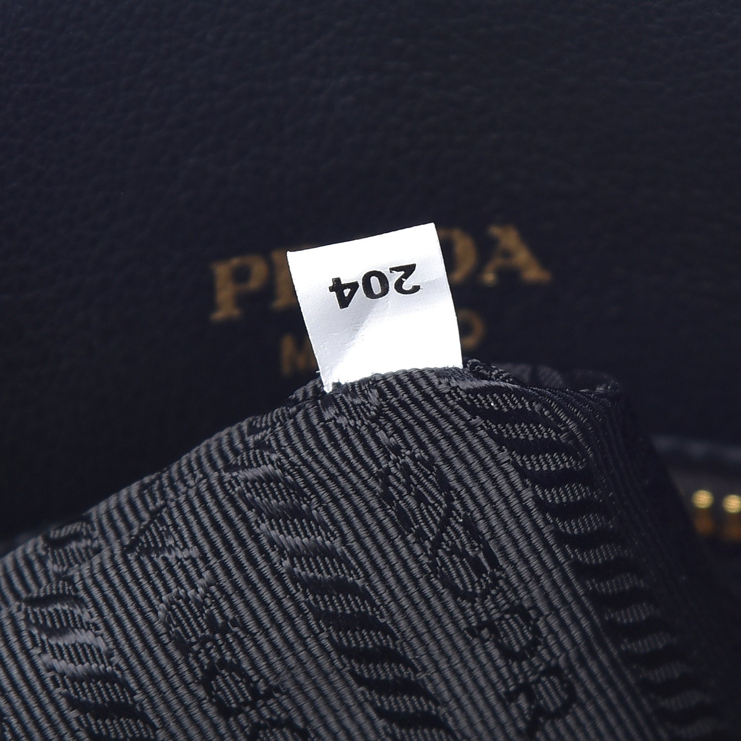 Glace Calfskin Embossed Logo Tote Black