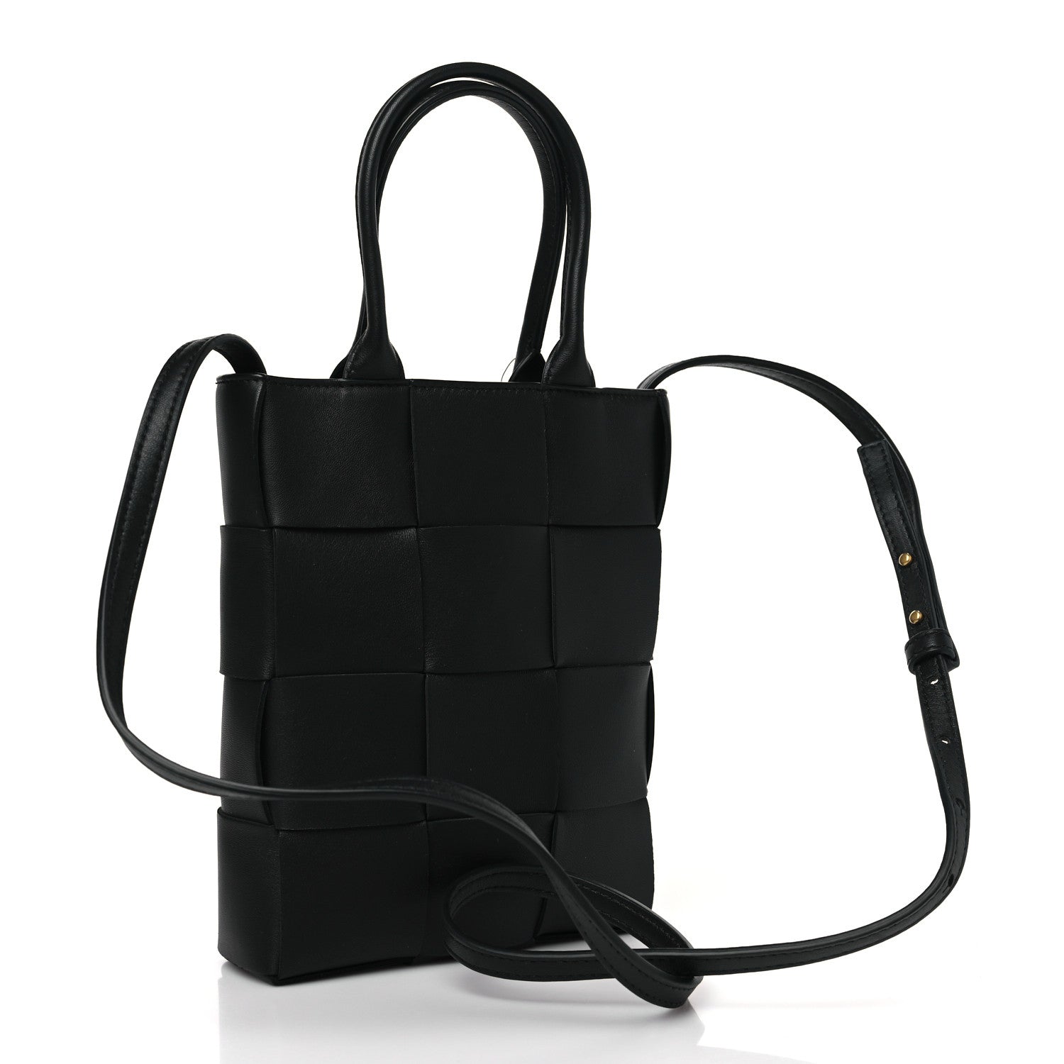 Bottega Veneta Lambskin Maxi Intrecciato North South Cassette Tote Black 3 of 8
