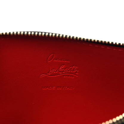 Christian Louboutin Calfskin Leopard Print Loubi54 Pouch Brown Gold 6 of 9