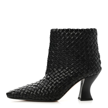 Bottega Veneta Nappa Intrecciato Ankle Boots 38 Black 1 of 8