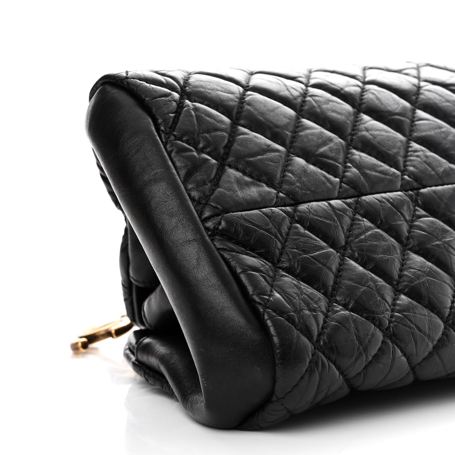 Chanel Aged Calfskin Quilted Medium Just Mademoiselle Black 11 of 12