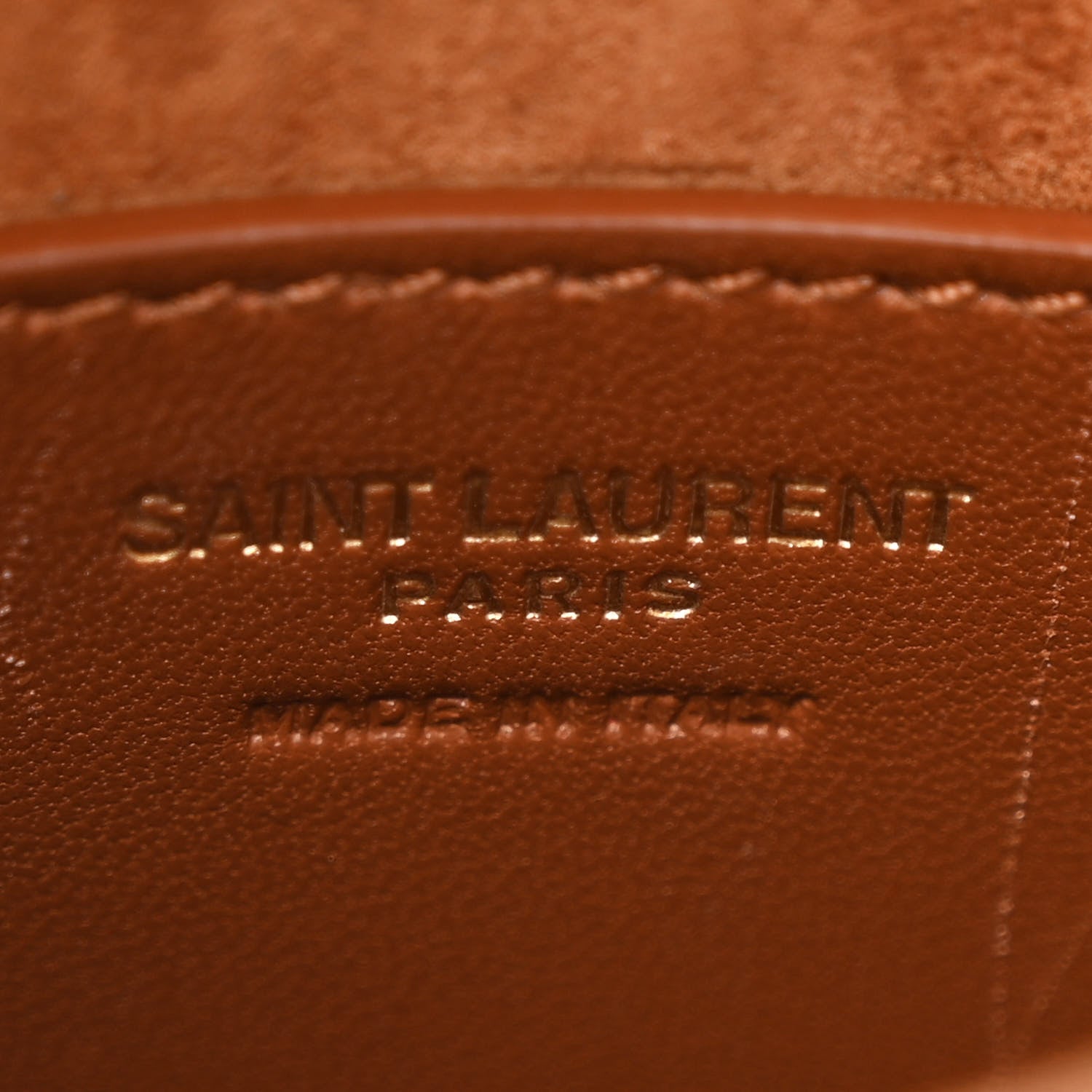 Saint Laurent Smooth Calfskin Le 5 A 7 Vertical Hobo Brown Gold 6 of 11