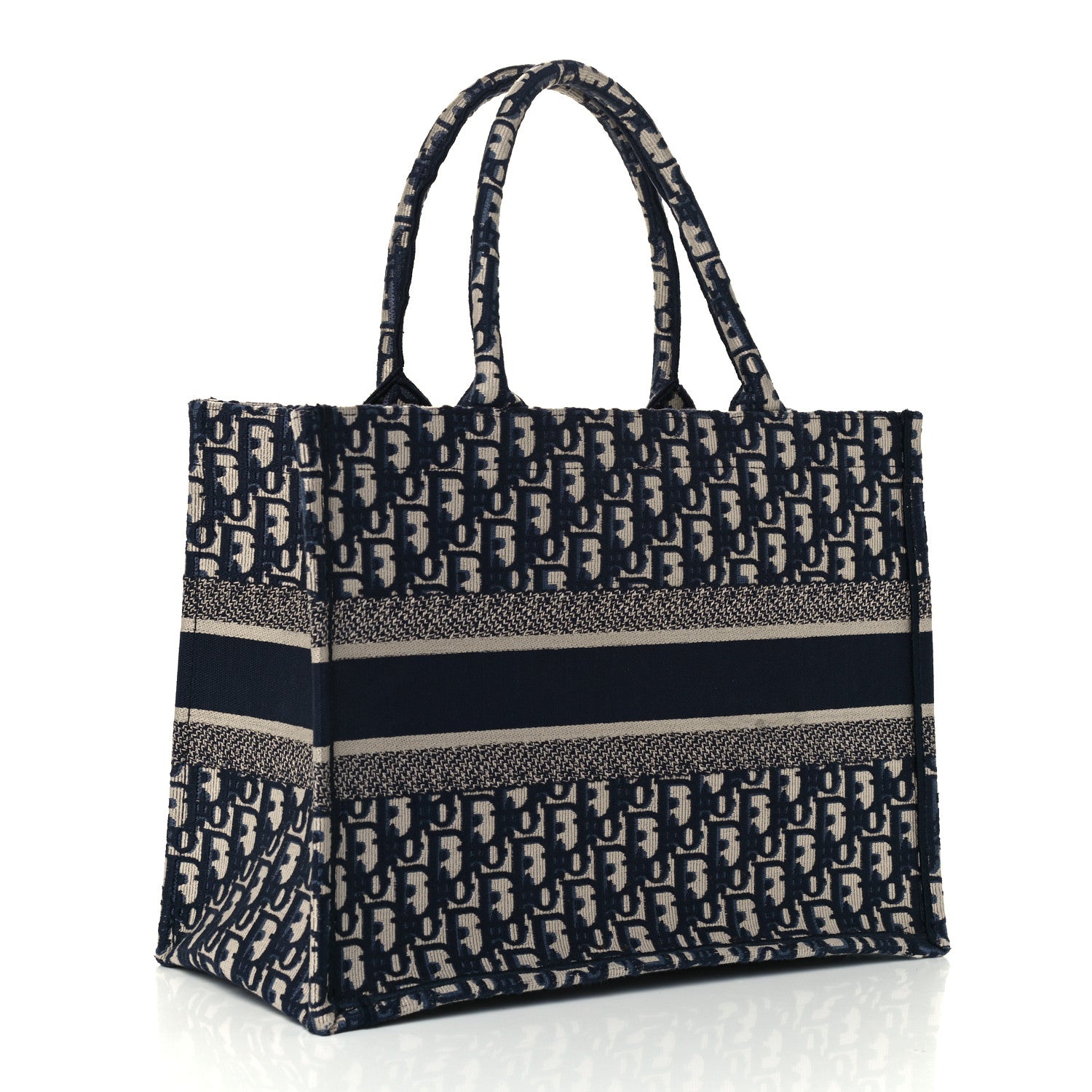 Christian Dior Oblique Medium Book Tote Blue Multicolor 3 of 10