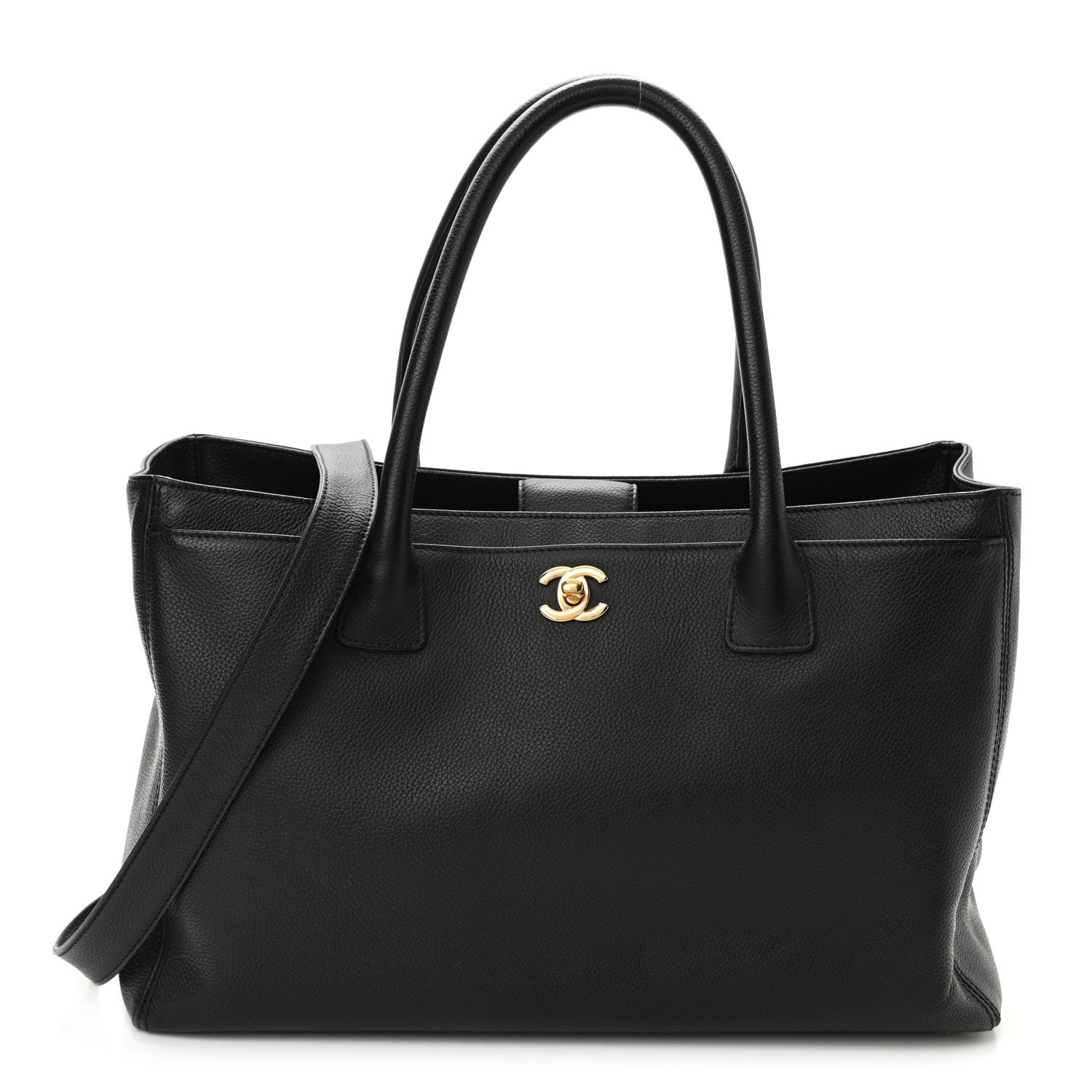 Chanel Calfskin Cerf Executive Shopper Tote Black 1 of 10