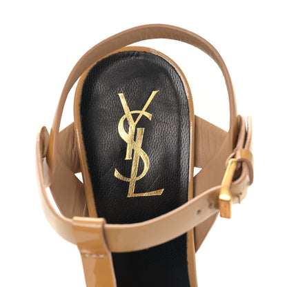 Saint Laurent Patent Tribute 105 Platform Sandals 36 Nude Powder 7 of 10