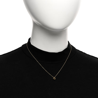 Tiffany 18K Yellow Gold 7mm Elsa Peretti Open Heart Pendant Necklace 2 of 5