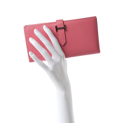 Hermes Epsom Bearn Gusset Wallet Rose Azalee 2 of 10