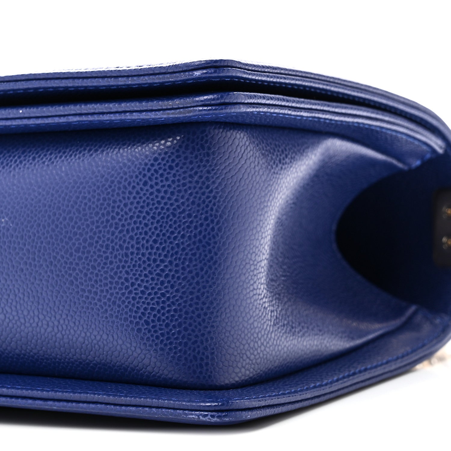 Chanel Caviar Quilted Medium Boy Flap Blue 10 of 11