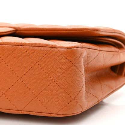 Chanel Caviar Quilted Medium Double Flap Light Brown 10 of 10
