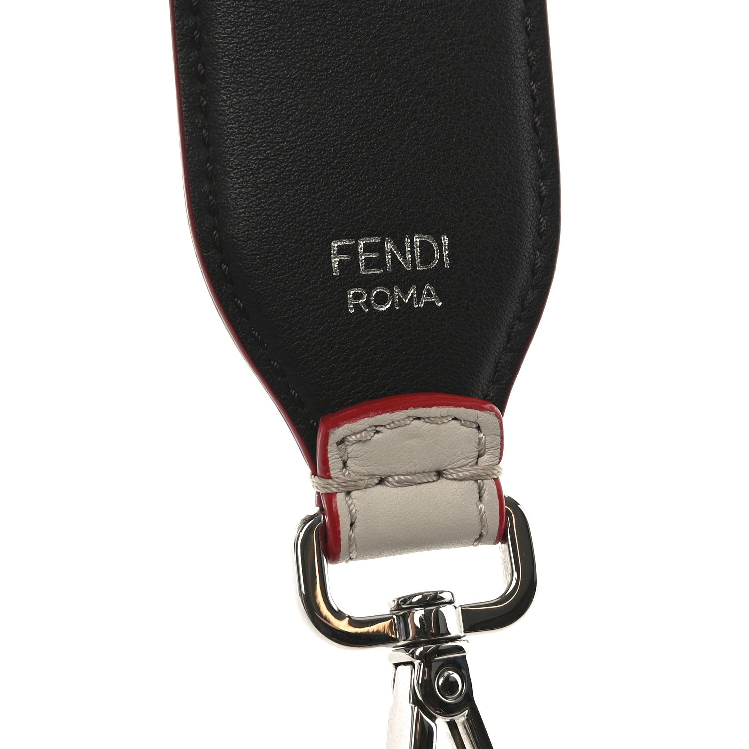 Fendi Vitello Dolce Fun Fair Metal Studded Strap You Camelia Multicolor 3 of 4