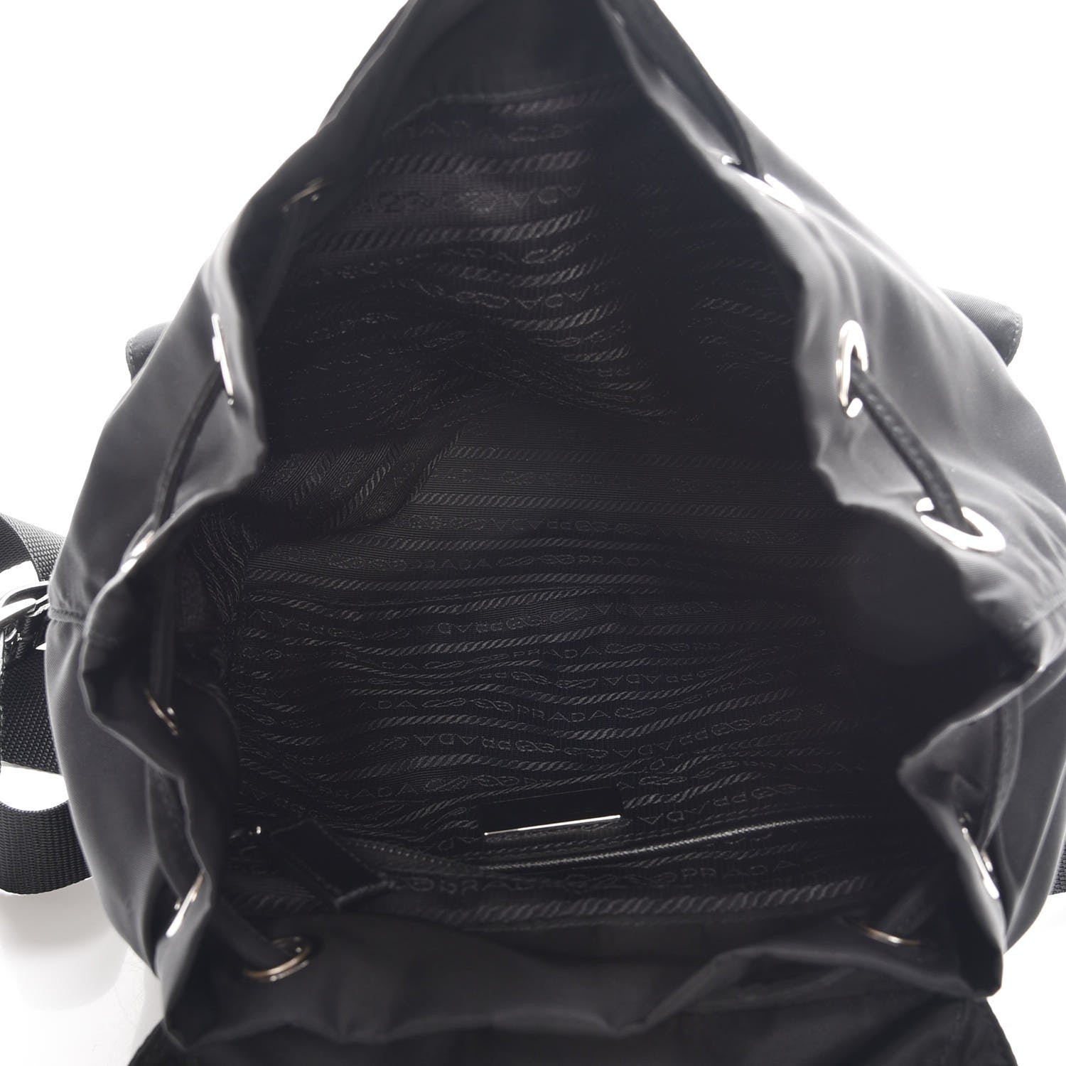 Prada Nylon Vela Medium Backpack Black 5 of 8
