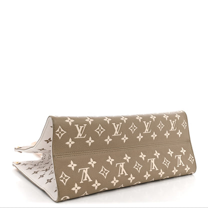 Louis Vuitton Empreinte Monogram Spring In The City Onthego MM Kaki Beige Cream 4 of 12