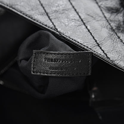 Saint Laurent Crinkled Calfskin Matelasse Monogram Niki Shoulder Bag Black 7 of 10