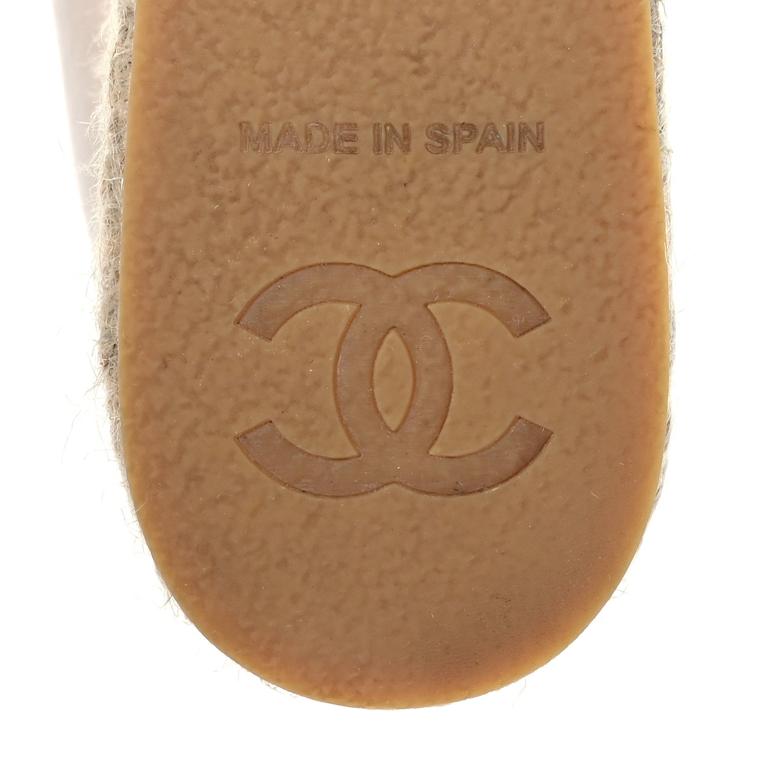 Chanel Lambskin Suede CC Espadrille Wedges 40 Beige Black 9 of 9