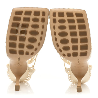 Bottega Veneta Mesh Nappa Stretch Ankle Tie Sandals 39 Toile 5 of 7