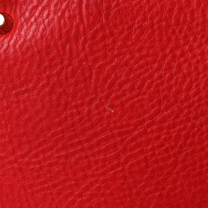 Burberry Grainy Calfskin Medium Ashby Hobo Cadmium Red 16 of 20