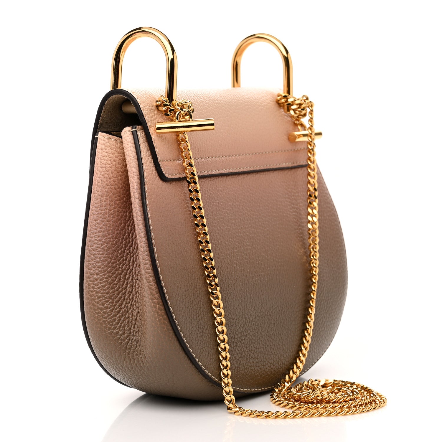Chloe Grained Calfskin Lambskin Ombre Mini Drew Shoulder Bag 3 of 12
