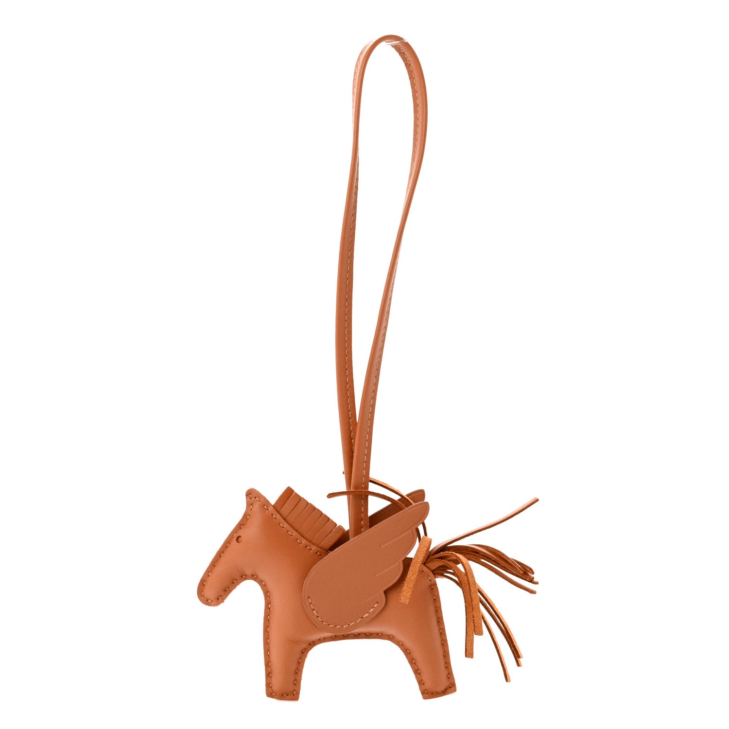 Hermes Milo Lambskin Swift Grigri Rodeo Pegase Horse Bag Charm PM Gold 1 of 5