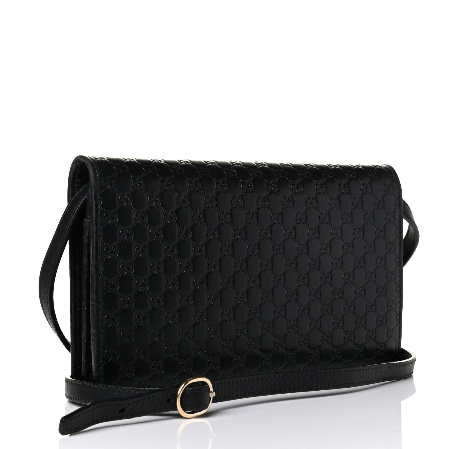 Gucci Microguccissima Crossbody Wallet Black 2 of 8