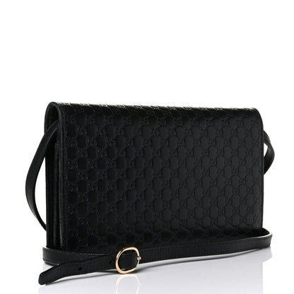 Gucci Microguccissima Crossbody Wallet Black 2 of 8