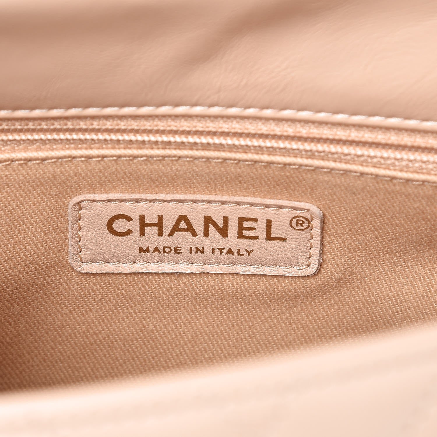 Chanel Calfskin Chevron Quilted Large Coco Handle Flap Light Beige 6 of 8