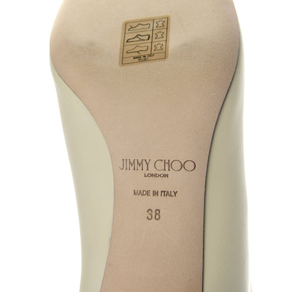 Jimmy Choo Smooth Calfskin Marinda 65 Ankle Booties 38 Linen 8 of 9