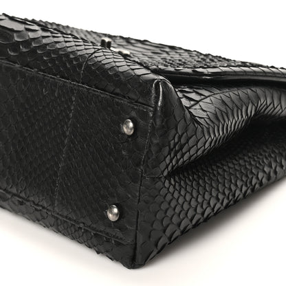 Chanel Snakeskin Small Coco Handle Flap Black 8 of 9
