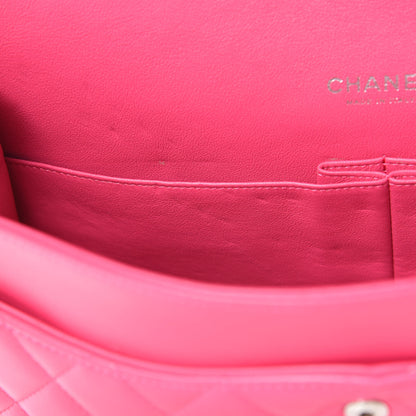 Chanel Lambskin Quilted Jumbo Double Flap Dark Pink 12 of 16