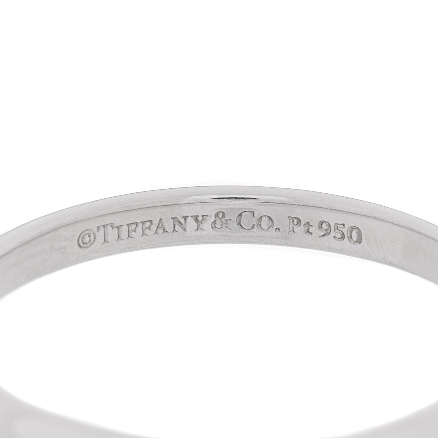 Tiffany Platinum 2mm Classic Wedding Band Ring 55 7.25 4 of 4