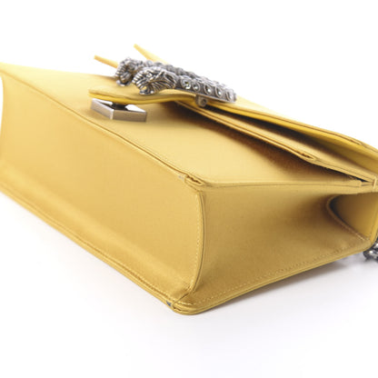 Gucci Satin Silk Crystal Small Dionysus Shoulder Bag Gold Black Diamond 9 of 9