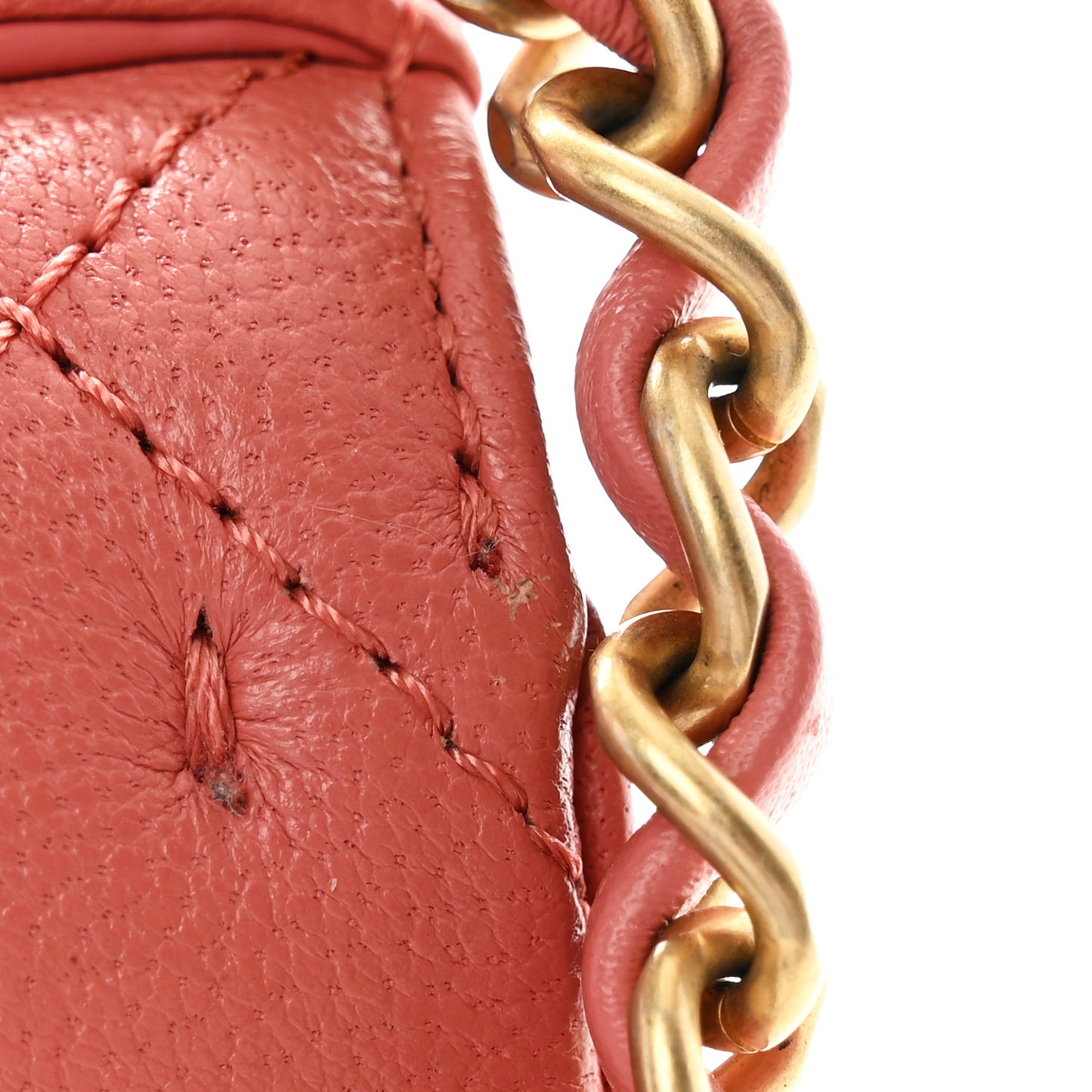 Lambskin Quilted Small Chain Infinity Top Handle Flap Pink