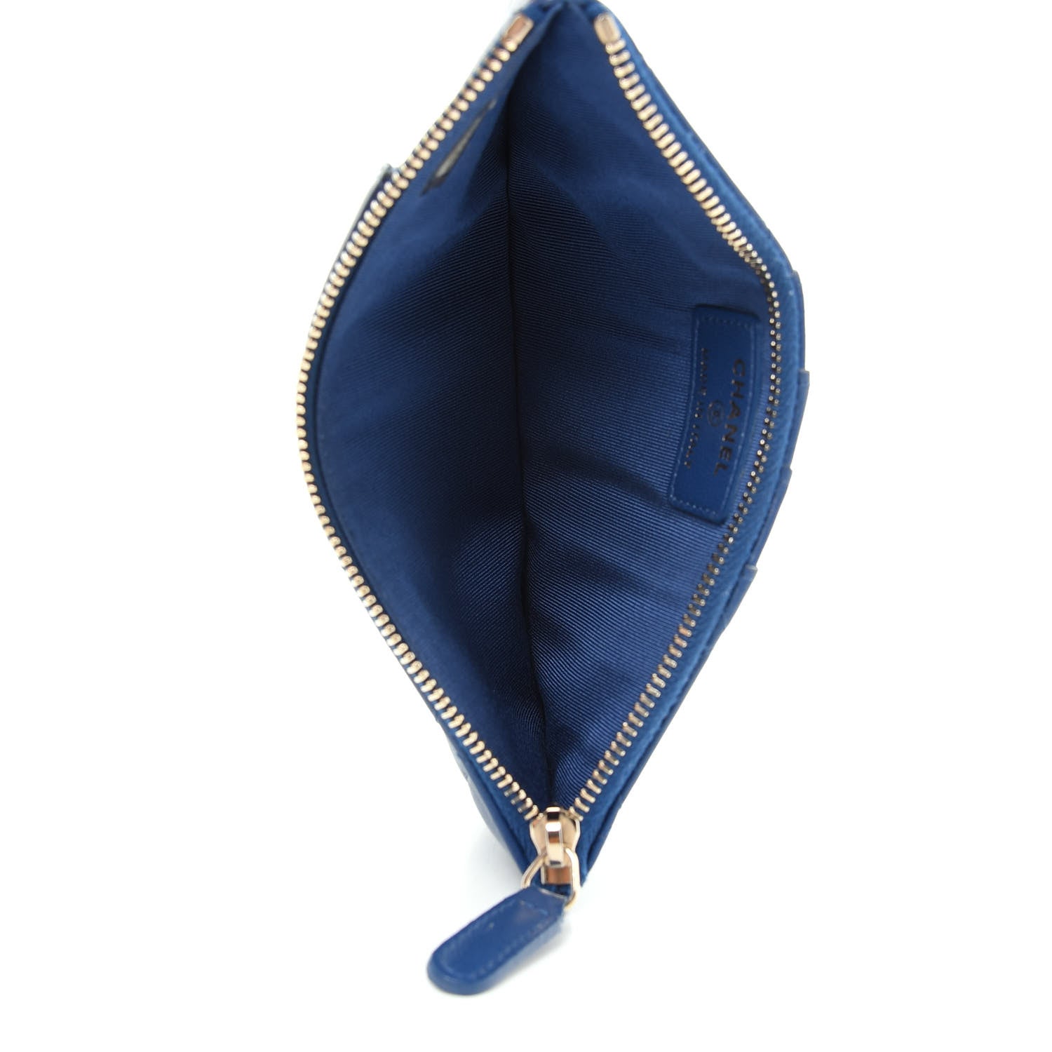 Chanel Lambskin Quilted Classic Flat Wallet Pouch Blue 5 of 8