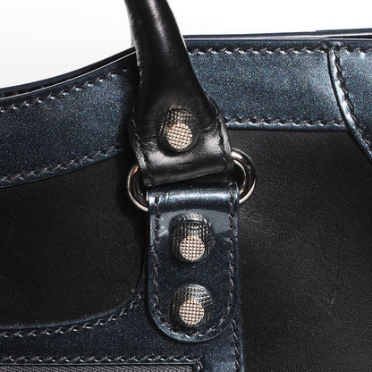 Balenciaga Smooth Calfskin Metallic Patent Giant 12 Silver Hardware City Black Gris 7 of 13