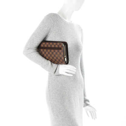 Louis Vuitton Damier Ebene Pochette Saint Louis Clutch 2 of 7