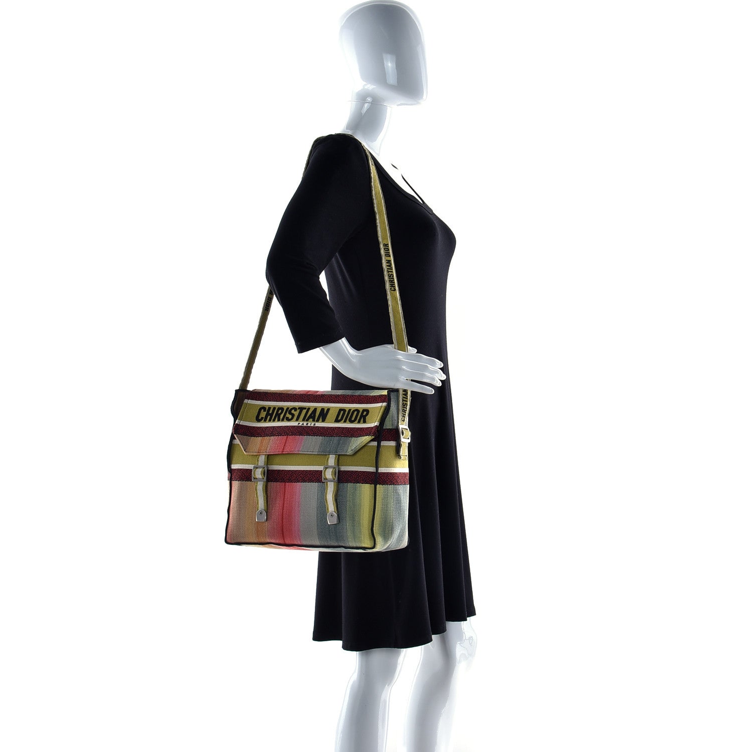 Christian Dior Canvas Embroidered Dioraura Messenger Multicolor 2 of 14